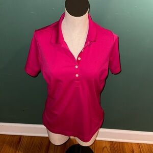 Women’s Nike golf tour performance pink collared shirt.  SZ L